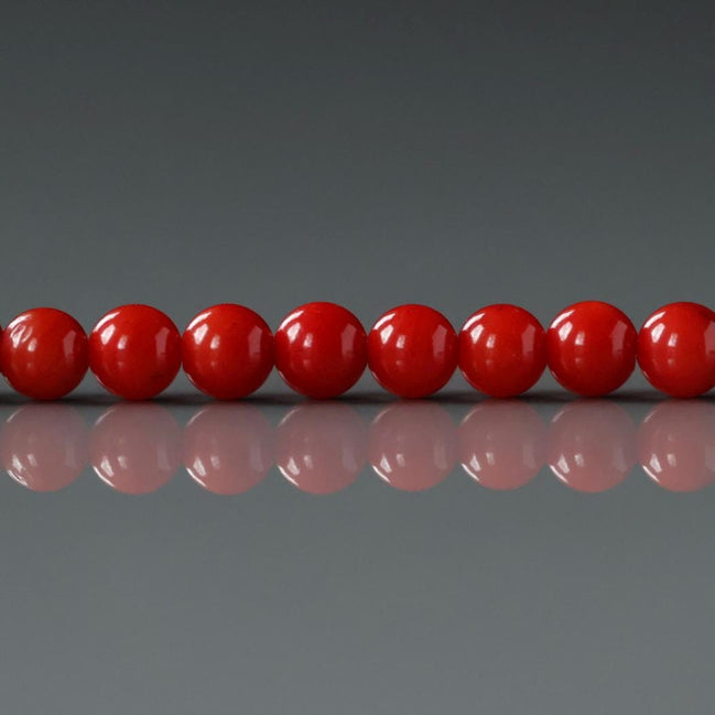 4.5mm Natural Coral Beads Smooth Genuine Red Coral Beads Red Gemstone Beads for Jewelry Making Gift for crafter
