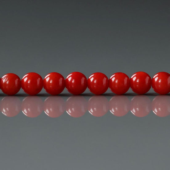4.5mm Natural Coral Beads Smooth Genuine Red Coral Beads Red Gemstone Beads for Jewelry Making Gift for crafter