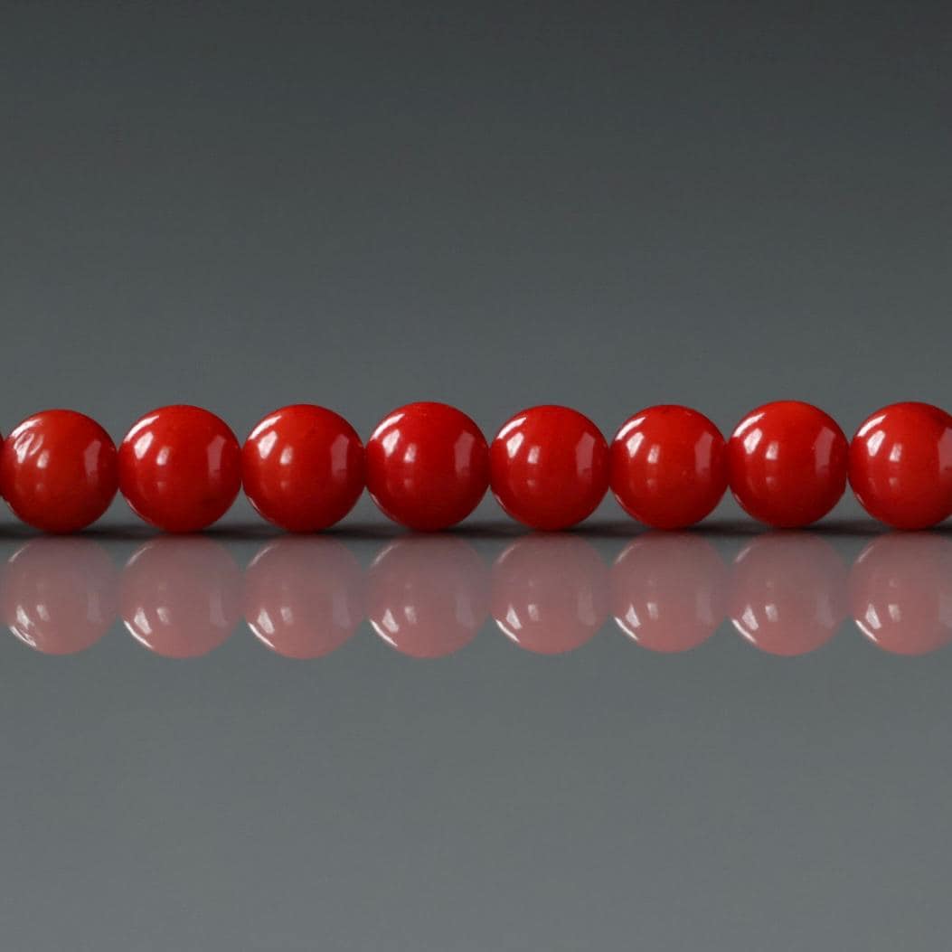 4.5mm Coral Beads ‚Äì Smooth Round Natural Gemstone