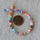 4.5mm Disco Opal Beads Multi Colors Opals Colorful Smooth Round 6” for DIY Jewelry Making Earrings Pendant