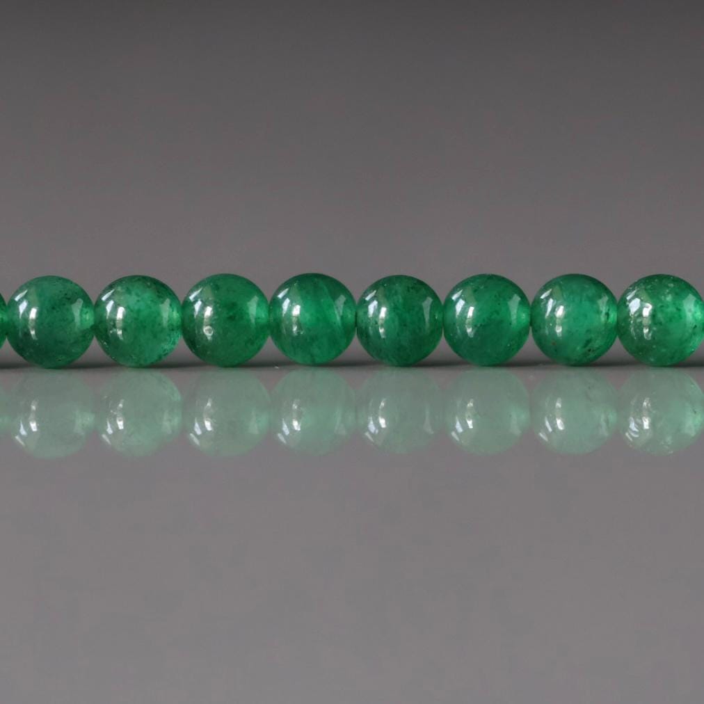 4.5mm Natural Fuchsite Beads Smooth Genuine Small Emerald Green Beads 15" Gemstone Beads for Jewelry Making