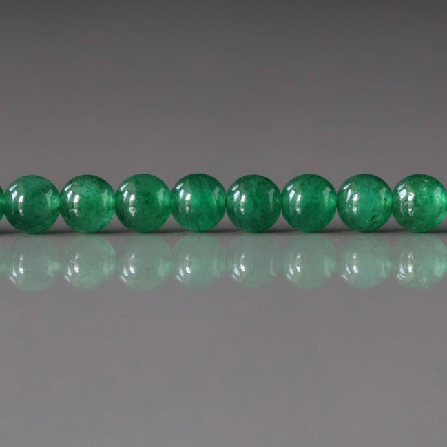 4.5mm Natural Fuchsite Beads Smooth Genuine Small Emerald Green Beads 15" Gemstone Beads for Jewelry Making