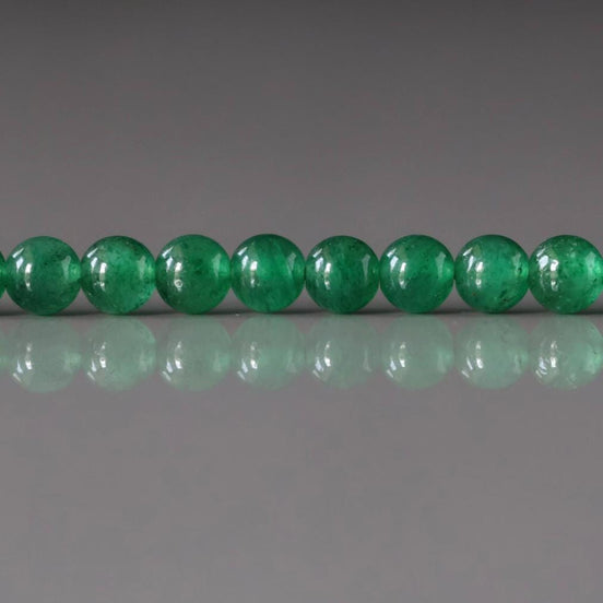 4.5mm Natural Fuchsite Beads Smooth Genuine Small Emerald Green Beads 15" Gemstone Beads for Jewelry Making