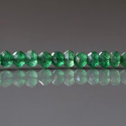 4mm 5mm AAA Green Aventurine Beads Hand Faceted Rondelle Beads German Cut 6.5