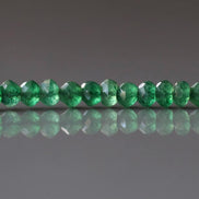 4-5mm Green Aventurine Beads - Faceted Rondelle Natural Gemstone 6.5