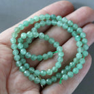 4.5mm Green Aventurine Beads ‚Äì Faceted Round Natural Gemstone 15" Strand