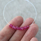 4mm Hot Pink Padparadscha Sapphire Beads Faceted Rondelle 1” Gemstone for DIY Jewelry Making Supplies