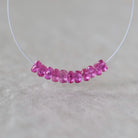 4mm Hot Pink Padparadscha Sapphire Beads Faceted Rondelle 1” Gemstone for DIY Jewelry Making Supplies