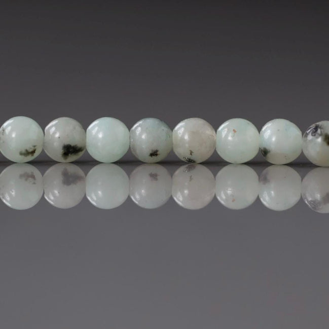 4.5mm Kiwi Jasper Beads Smooth Spotted Jasper Genuine Small Blue Beads 15" Gemstone Beads for Jewelry Making Beading Gift for Crafter