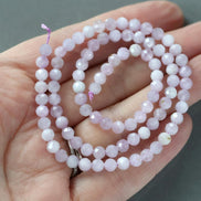 4.5mm Kunzite Beads Faceted Genuine Lilac Kunzite Beads 15
