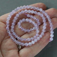 4.5mm AAA Lilac Amethyst Beads Smooth 15