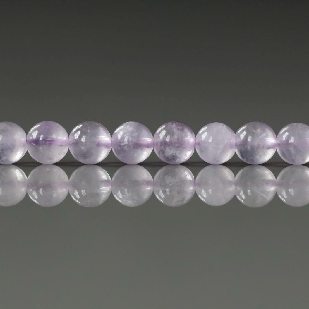 4.5mm Lilac Amethyst Beads ‚Äì Smooth Round Natural Gemstone 15" Strand