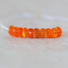 4.5mm Mexican Fire Opal Rondelle Beads Smooth Natural Opal Beads for DIY Jewelry Making Earrings Pendant Necklace