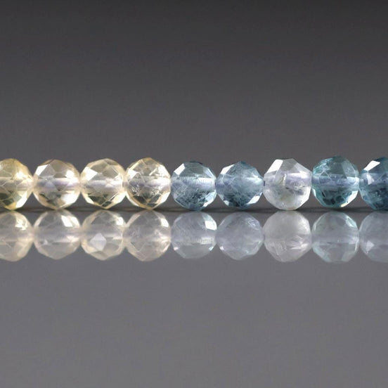 4.5mm AAA Multi Fluorite Beads Faceted Beads 15" Multi Color Genuine Gemstone Tiny Small Beads for Jewelry Making Beading Craft Gift