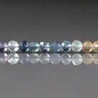 4.5mm Multi Fluorite Beads ‚Äì Faceted Round Natural Gemstone 15" Strand