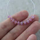 4.5mm Natural AAA Myanmar Pink Sapphire Beads Faceted Rondelle 10 PCs Gemstone for DIY Jewelry Making Supplies