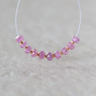 4.5mm Natural AAA Myanmar Pink Sapphire Beads Faceted Rondelle 10 PCs Gemstone for DIY Jewelry Making Supplies