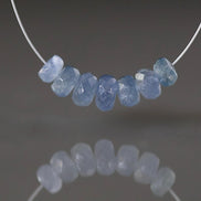 4-5mm Natural Burmese Blue Sapphire Beads Faceted Rondelle 7 PCs Genuine Gemstone Beads Jewelry Making Gift September Birthstone