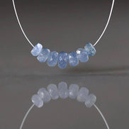 4-5mm Natural Burmese Blue Sapphire Beads Faceted Rondelle 7 PCs Genuine Gemstone Beads Jewelry Making Gift September Birthstone