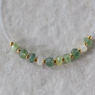 4.5mm Natural Green Sapphire Beads Rondelle 10 PCs Faceted Genuine Gemstone Beads Jewelry Making Beading Craft Gift September Birthstone