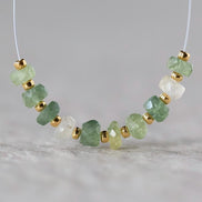 4.5mm Natural Green Sapphire Beads Rondelle 10 PCs Faceted Genuine Gemstone Beads Jewelry Making Beading Craft Gift September Birthstone