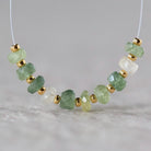 4.5mm Natural Green Sapphire Beads Rondelle 10 PCs Faceted Genuine Gemstone Beads Jewelry Making Beading Craft Gift September Birthstone