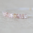 4.5mm Natural Imperial Topaz Rondelle Beads Faceted Pink Topaz Yellow 10 Pcs Natural Gemstone Beads for Jewelry Making Earrings