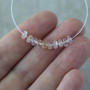 4.5mm Natural Imperial Topaz Rondelle Beads Faceted Pink Topaz Yellow 10 Pcs Natural Gemstone Beads for Jewelry Making Earrings