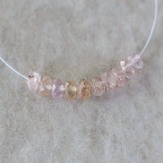 4.5mm Natural Imperial Topaz Rondelle Beads Faceted Pink Topaz Yellow 10 Pcs Natural Gemstone Beads for Jewelry Making Earrings