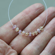 4.5mm Natural Imperial Topaz Rondelle Beads Faceted Pink Topaz Yellow 10 Pcs Natural Gemstone Beads for Jewelry Making Earrings Pendants