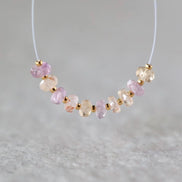 4.5mm Natural Imperial Topaz Rondelle Beads Faceted Pink Topaz Yellow 10 Pcs Natural Gemstone Beads for Jewelry Making Earrings Pendants