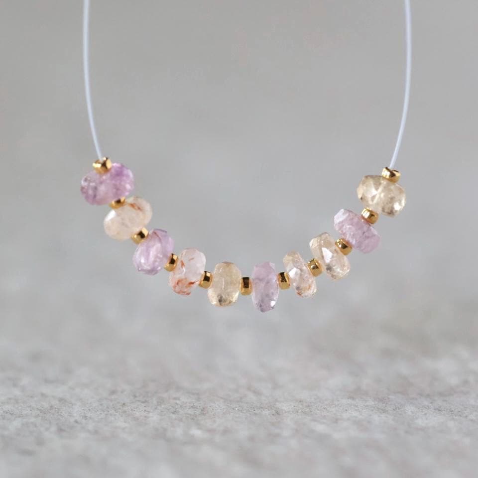 4.5mm Natural Imperial Topaz Rondelle Beads Faceted Pink Topaz Yellow 10 Pcs Natural Gemstone Beads for Jewelry Making Earrings Pendants