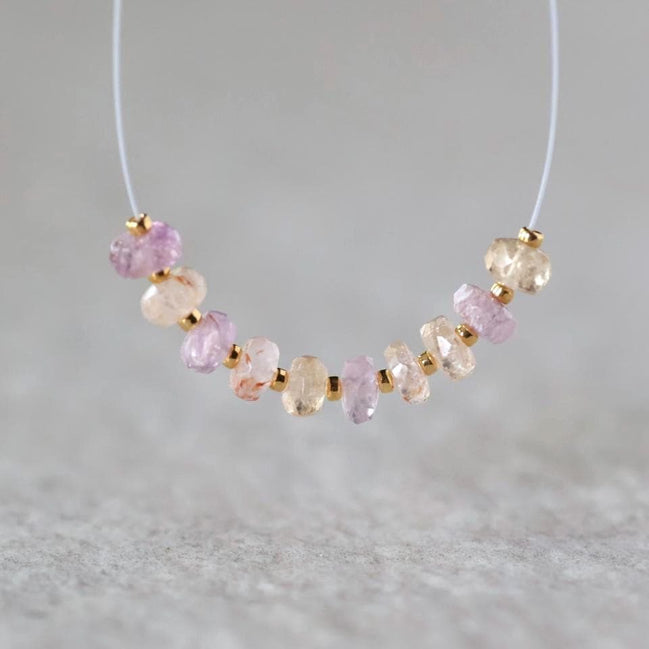 4.5mm Natural Imperial Topaz Rondelle Beads Faceted Pink Topaz Yellow 10 Pcs Natural Gemstone Beads for Jewelry Making Earrings Pendants