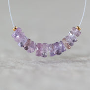 4-5mm Natural Lavender Purple Sapphire Beads Faceted Rondelle 1” Genuine Gemstonefir DIY Jewelry Making Beading Supplies