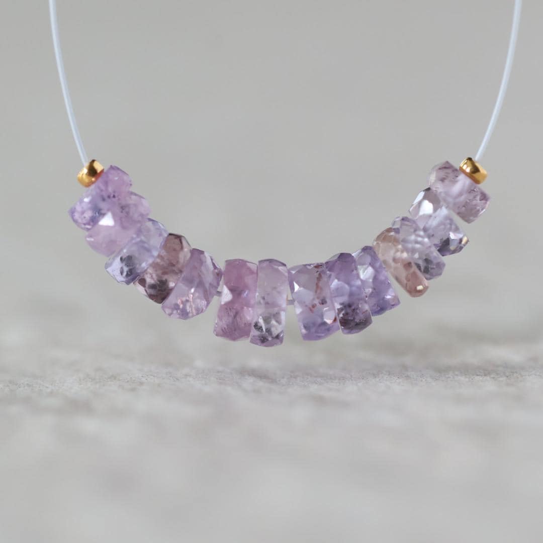 4-5mm Natural Lavender Purple Sapphire Beads Faceted Rondelle 1” Genuine Gemstonefir DIY Jewelry Making Beading Supplies