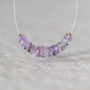 4-5mm Natural Lavender Purple Sapphire Beads Faceted Rondelle 1” Genuine Gemstonefir DIY Jewelry Making Beading Supplies
