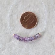 4-5mm Natural Lavender Purple Sapphire Beads Faceted Rondelle 1” Genuine Gemstonefir DIY Jewelry Making Beading Supplies