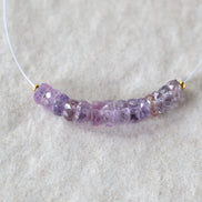 4-5mm Natural Lavender Purple Sapphire Beads Faceted Rondelle 1” Genuine Gemstonefir DIY Jewelry Making Beading Supplies