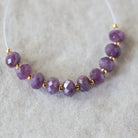 4.5mm Rare Purple Sapphire Beads – Faceted Rondelle Natural Gemstone - 16 pcs