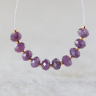 4.5mm Rare Purple Sapphire Beads – Faceted Rondelle Natural Gemstone - 16 pcs