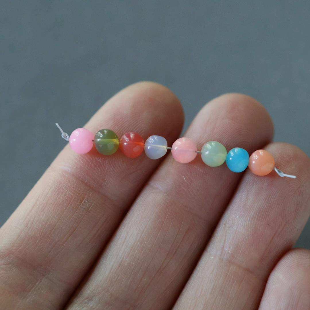 4.5mm Opal Beads Lot Mixed Colors Opals Colorful Opal Beads Multi Color Opal Smooth round for DIY Jewelry Making Earrings Pendant