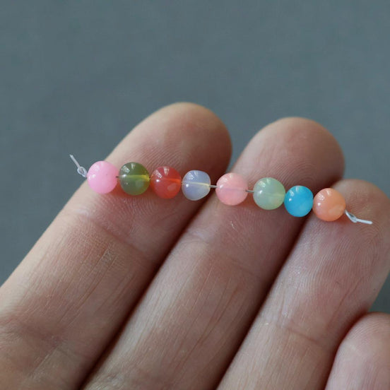 4.5mm Opal Beads Lot Mixed Colors Opals Colorful Opal Beads Multi Color Opal Smooth round for DIY Jewelry Making Earrings Pendant
