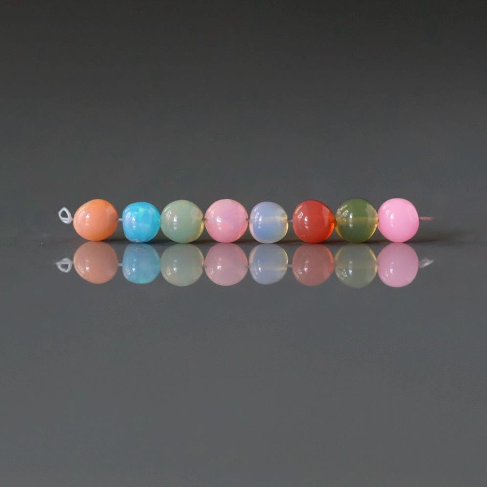 4.5mm Opal Beads Lot Mixed Colors Opals Colorful Opal Beads Multi Color Opal Smooth round for DIY Jewelry Making Earrings Pendant