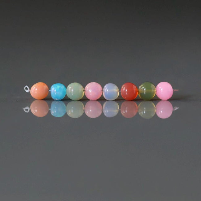 4.5mm Opal Beads Lot Mixed Colors Opals Colorful Opal Beads Multi Color Opal Smooth round for DIY Jewelry Making Earrings Pendant