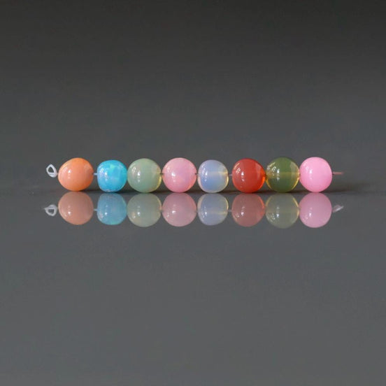 4.5mm Opal Beads Lot Mixed Colors Opals Colorful Opal Beads Multi Color Opal Smooth round for DIY Jewelry Making Earrings Pendant