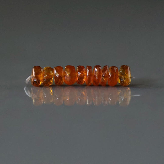 4.5mm AAA Orange Kyanite Faceted Rondelle Beads 10 PCs Gemstone Beads Beading Crafter Gift DIY Jewelry Making