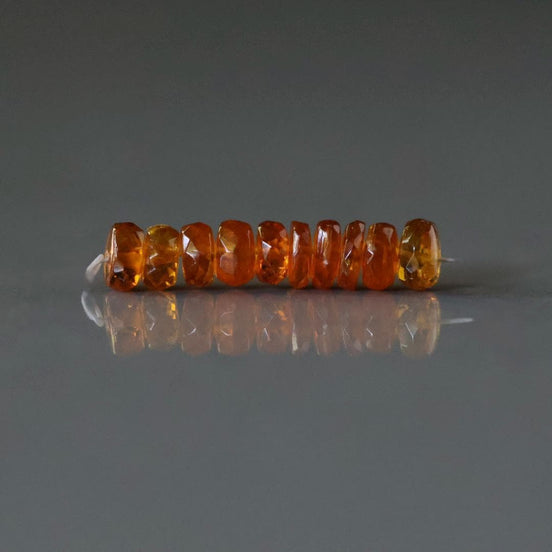4.5mm AAA Orange Kyanite Faceted Rondelle Beads 10 PCs Gemstone Beads Beading Crafter Gift DIY Jewelry Making
