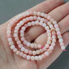 4.5mm Peruvian Pink Opal Beads – Natural Faceted Cube Gemstone 15" Strand