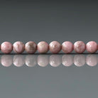 4.5mm Peruvian Rhodonite Beads – Faceted Round Natural Gemstone 15" Strand