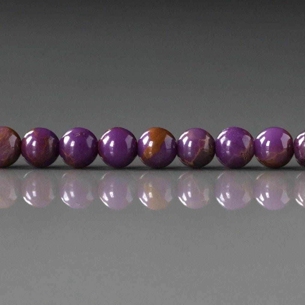 4.5mm Phosphosiderite Beads – Smooth Round Natural Gemstone 15" Strand